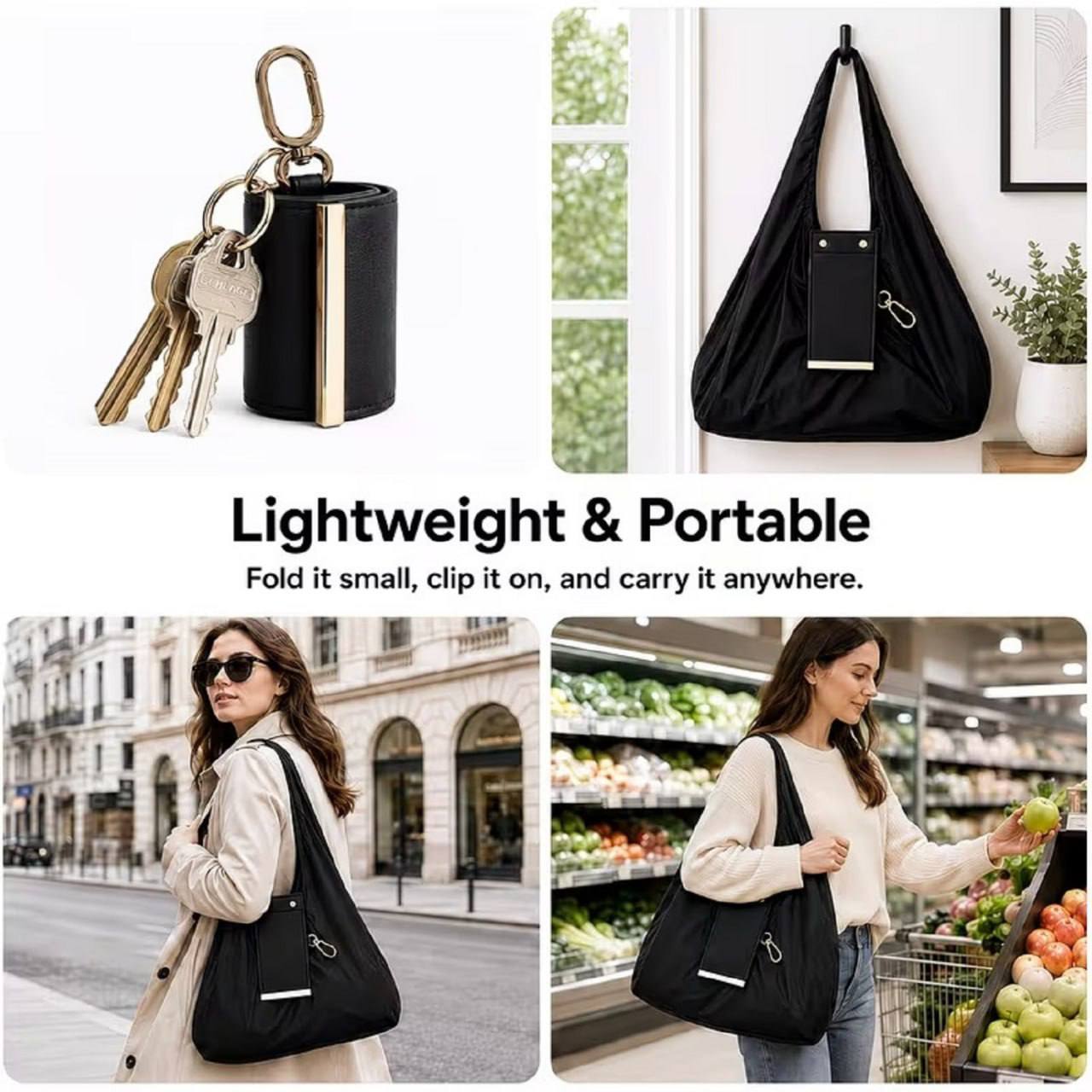 Foldable Keychain Storage Tote Bag